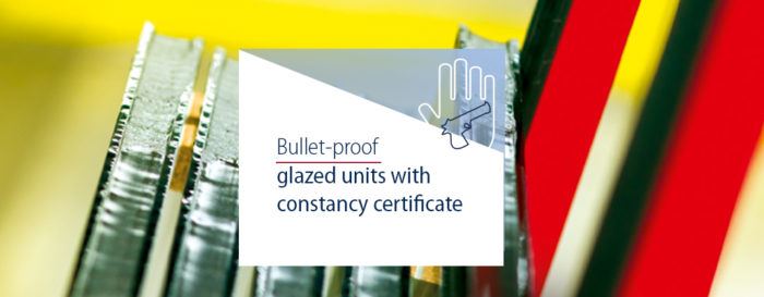 Bullet-proof glazed units with constancy certificate